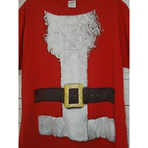 Dec 25th Santa Claus Red Short Sleeve T-Shirt Men's Size Extra Large Holiday Dec - Picture 3 of 7